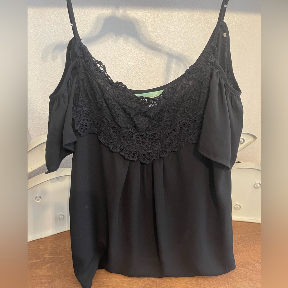 Black Off The Shoulder, Sheer Shirt